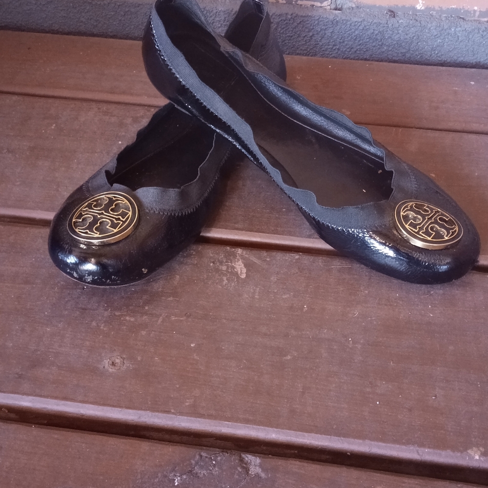 9 1/2 Black Tory Burch Flats